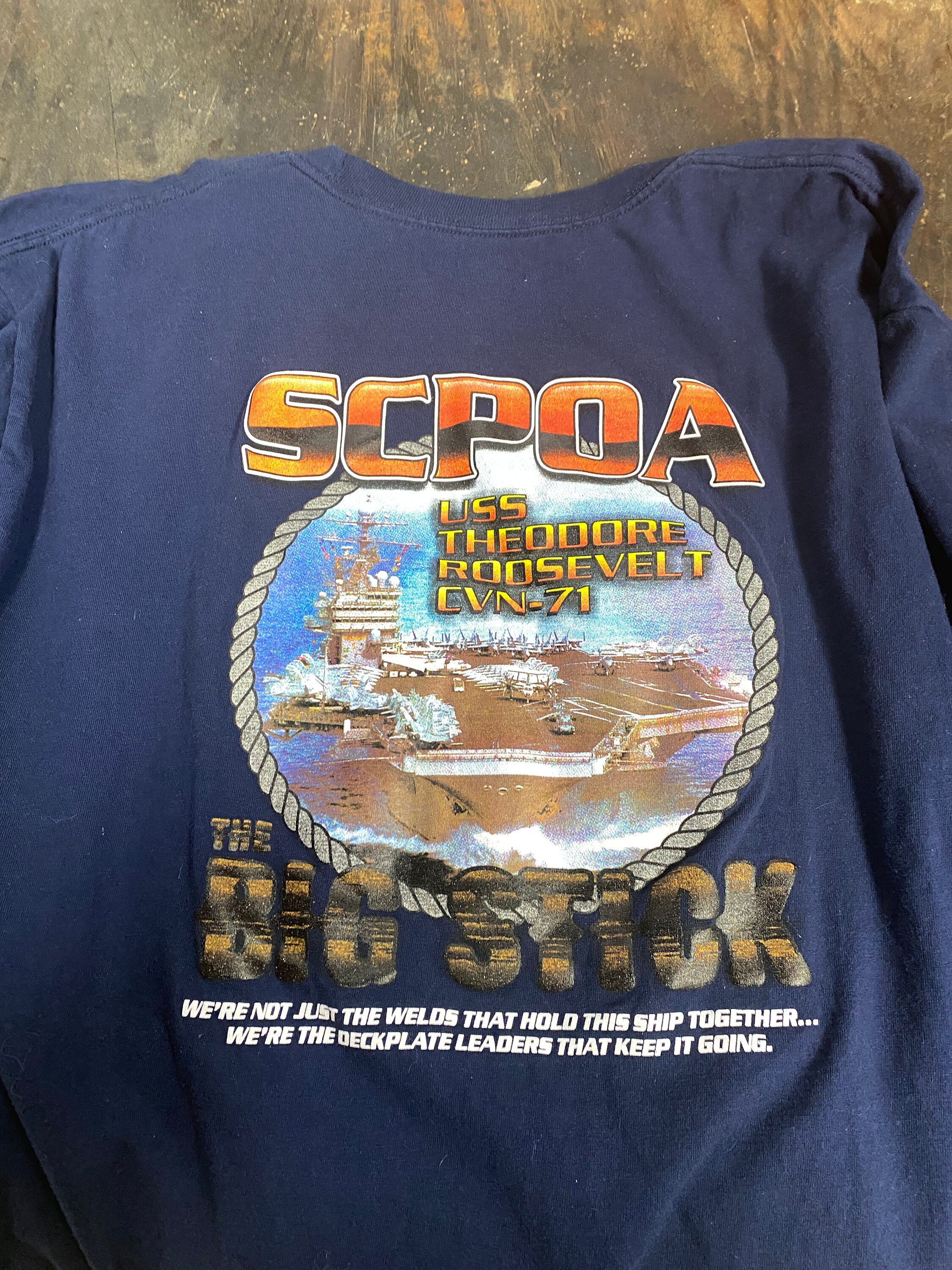 Vintage Naval Long Sleeve T-Shirt in Red Stripe main image 1