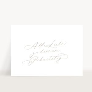 Cartão postal Feliz Aniversário – Cartão de aniversário cartão minimalista moderno com envelope