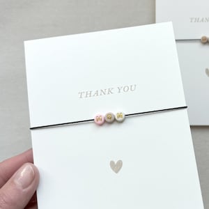 Carte de remerciement personnalisée – Cadeau fait main avec texte souhaité, carte postale DIN A6 avec enveloppe, fait main et minimaliste