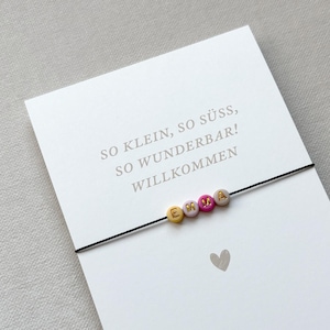 Carte de naissance personnalisée – cadeau fait main avec texte souhaité, carte postale DIN A6 avec enveloppe, fait main et minimaliste