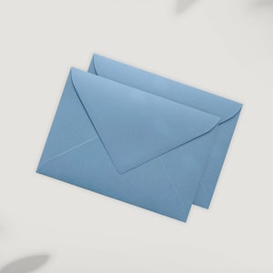 Busta "smoky blue" - busta DIN C6 Busta per biglietti d'invito