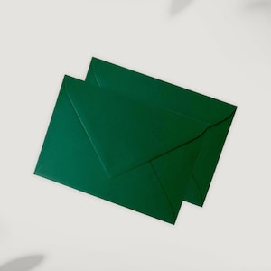 Busta "verde scuro" - busta DIN C6 Busta per biglietti d'invito