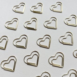 Fermaglio a forma di cuore Fermaglio in metallo dorato Fermaglio per carta