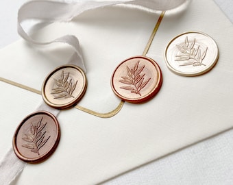 Wax seal "Olive Branch" - self-adhesive, finished wax seal, ivory, rose gold, gold, copper, wedding seal, seal stamp, handmade