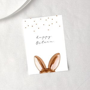 Cartolina "Buona Pasqua" con orecchie da coniglio - biglietto di auguri regalo coniglietto di Pasqua, con busta