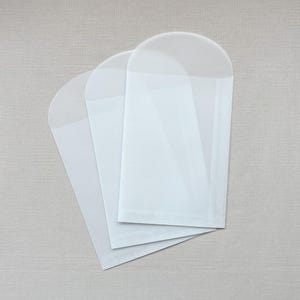 Transparenter Umschlag – M Deluxe – Tasche Verpackung edler Vellum Umschlag für Geschenke, Karten & Produkte aller Art - 10,5 x 15 cm