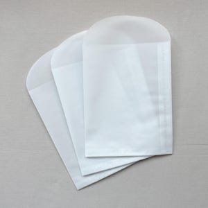 Transparante envelop – XXL Deluxe – verpakking van elegante vellum envelop voor geschenken, kaarten en producten van allerlei aard – 14,5 x 18,5 cm