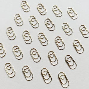 Klammer Herz Herzchen Clip Gold Metall Büroklammer Papierklammer
