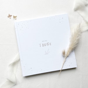 Livre de baptême Mon baptême - 21 x 21 cm Album de baptême Cadeau de baptême Album des parrains et des marraines Livre d'or de baptême pour enfant