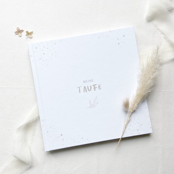 Taufbuch Meine Taufe - 21 x 21 cm Taufalbum Geschenk Taufe Geschenk Paten Album Taufe Kind Gästebuch
