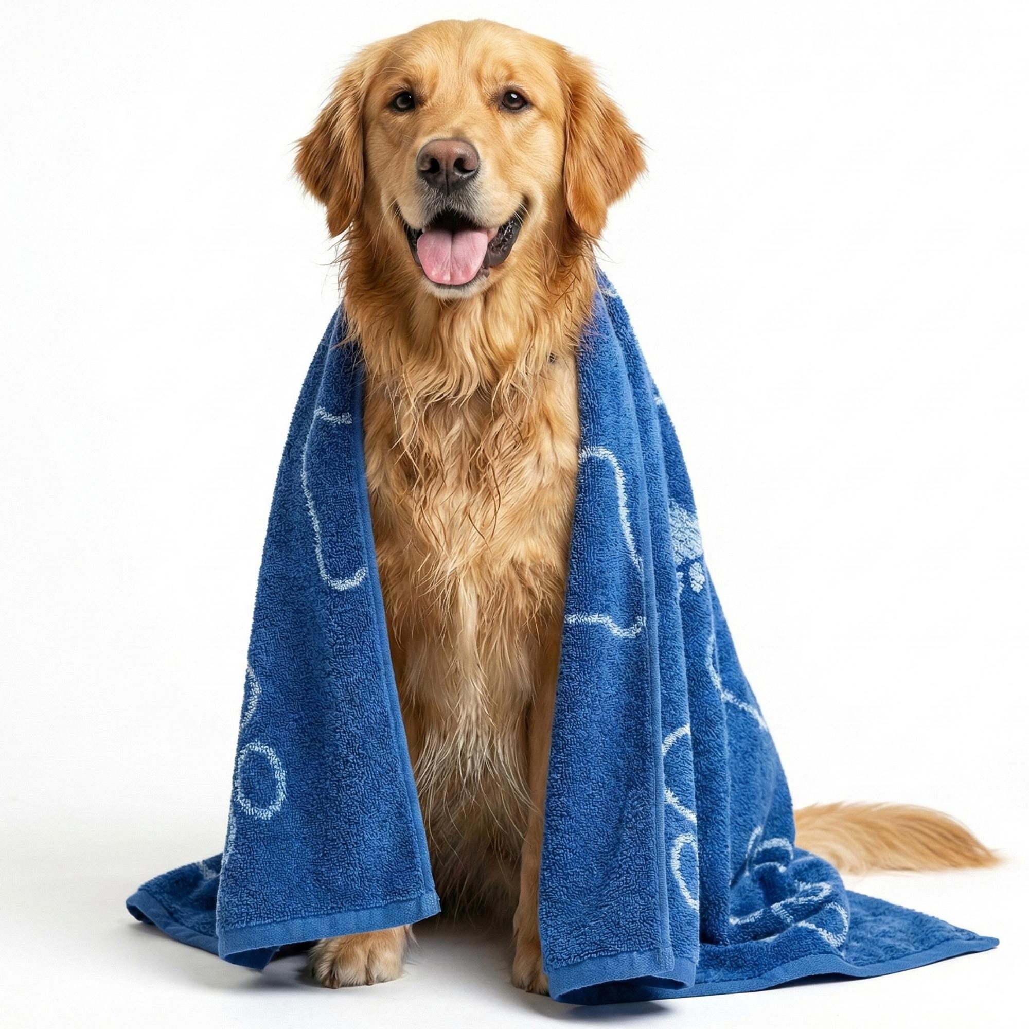 Delilah Home Quick Dry Dog Towel, Ultra Absorbent, Eco-Friendly Pet Grooming Bath Towel for Dogs, Extra Large, 30-inch b y 54-inch