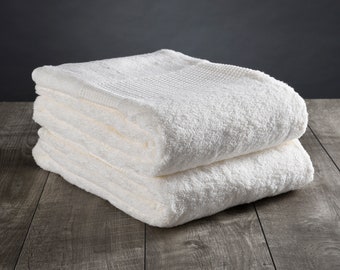 Organic Turkish Cotton Bath Face Towels, Luxurious Wash Towels,  Eco-Friendly, Ultra-Absorbent, Thick and Super Soft, 2 Pack, 13 x 13 inches