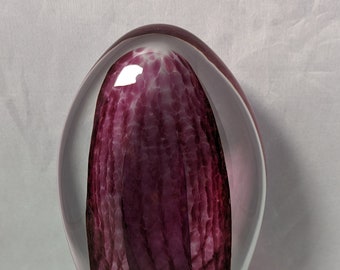 Collectable Studio Glass Teardrop Paperweight - Signed