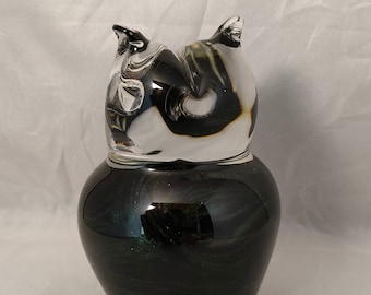Vintage Collectable Unsigned Mdina Glass Owl Paperweight