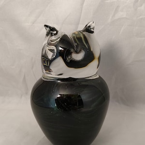 Vintage Collectable Unsigned Mdina Glass Owl Paperweight