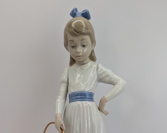 Vintage NAO by Lladró 'girl Yawning' Figurine | 1990s Spanish