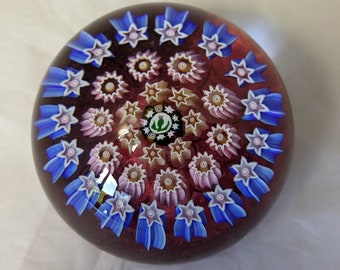 John Deacons Perthshire Millefiori Glas Briefbeschwerer - Distelcane