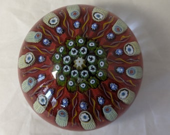 Vintage Collectable Millefiori Glass Paperweight - Possibly Perthshire or Strathearn