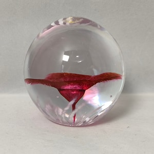 Vintage Collectable Spherical Limited Edition Teign Valley Glass Paperweight