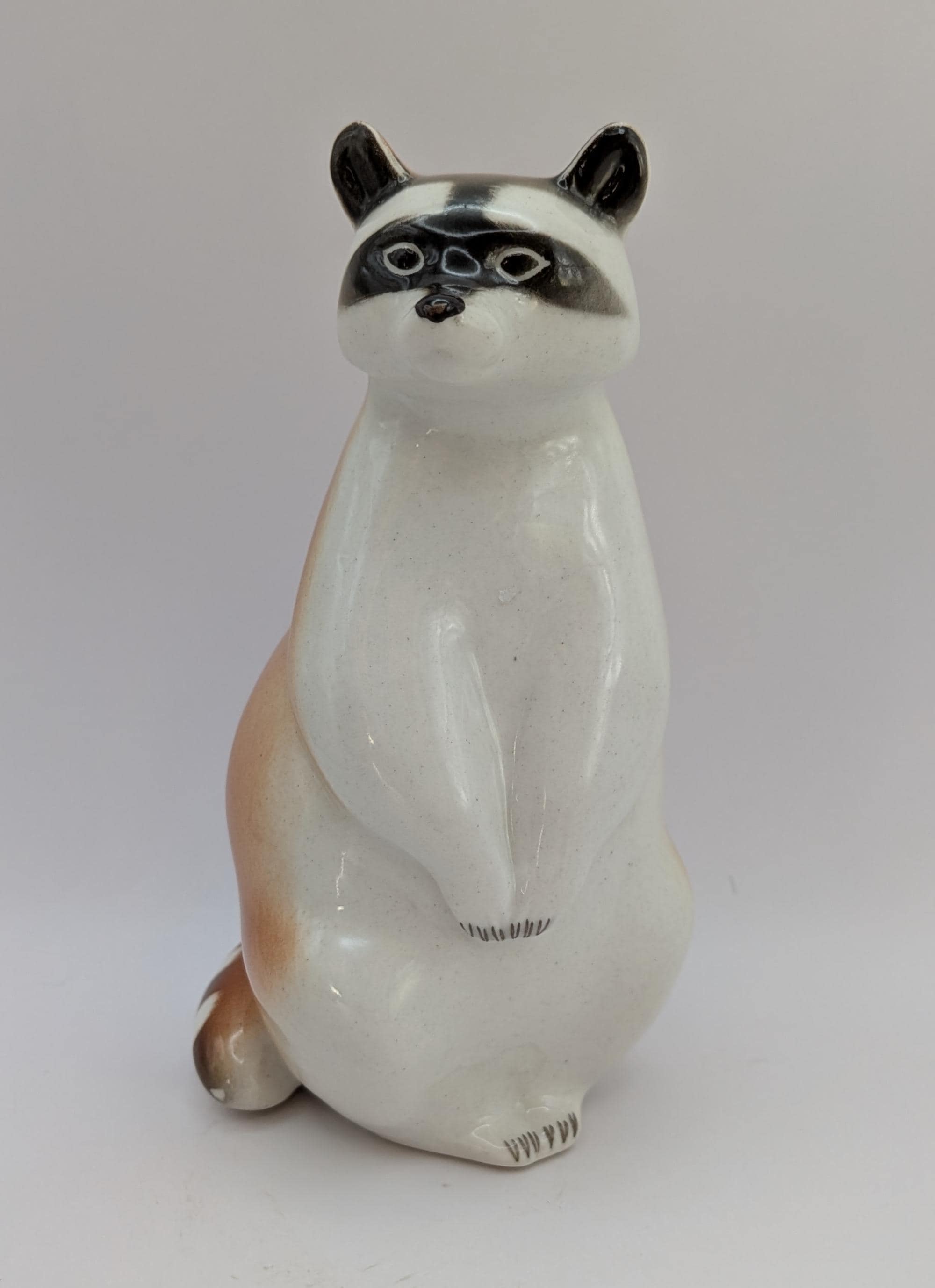 Vintage Collectable Signed Russian Lomonosov Racoon Porcelain