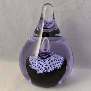 Vintage Collectable Caithness Glass Teardrop Paperweight - Saracen