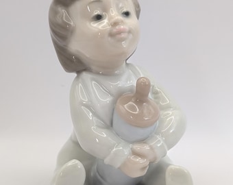 Collectable Lladro Nao Baby With A Bottle - 