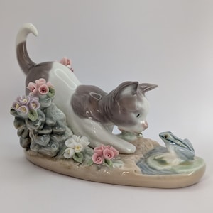 Gruppo di figure Lladro da collezione d&#39;epoca - Confronto tra gattini n. 1442