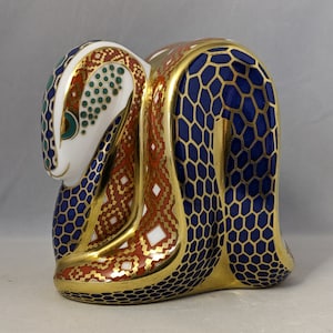 Royal Crown Derby Snake Paperweight