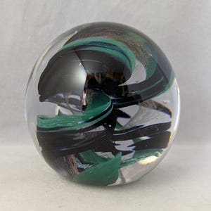 Collectable Studio Glass Slightly Ovoid Paperweight - Unsigned But Possibly Kerry Glass