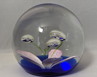 Caithness Rare Vintage Collectable Glass Paperweight - "Minuet" - Limited Edition, Signed And Numbered