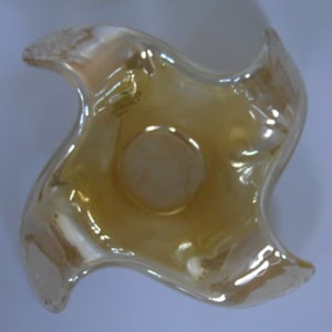 Vintage Gold Coloured Murano Glass Handkerchief Style Bon-Bon or Potpourri Dish