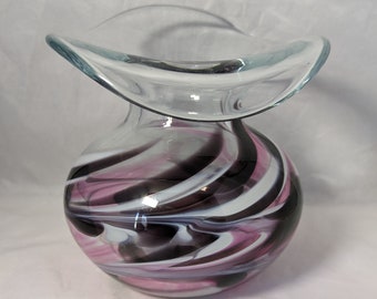Studio Glass Swirl Mustervase aus Glas