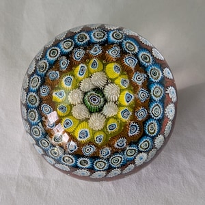 Vintage Collectable Studio Glass Millefiori Paperweight - Unsigned