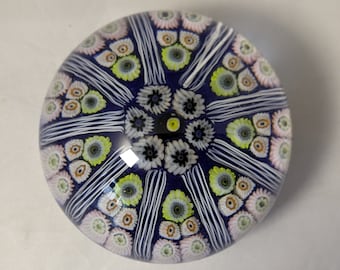 Vintage Collectable Strathearn(?) Millefiori Glass Paperweight
