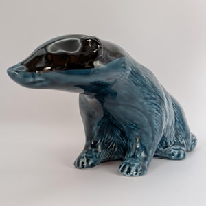 Vintage Collectable Blue Poole Pottery Badger