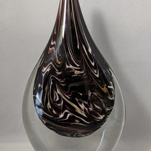 Vintage Collectable Sommerso(?) Glass Teardrop Paperweight