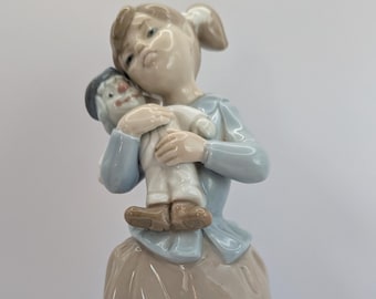 Collectable Lladro Nao Figurine  - Young Girl With A Doll - #1808