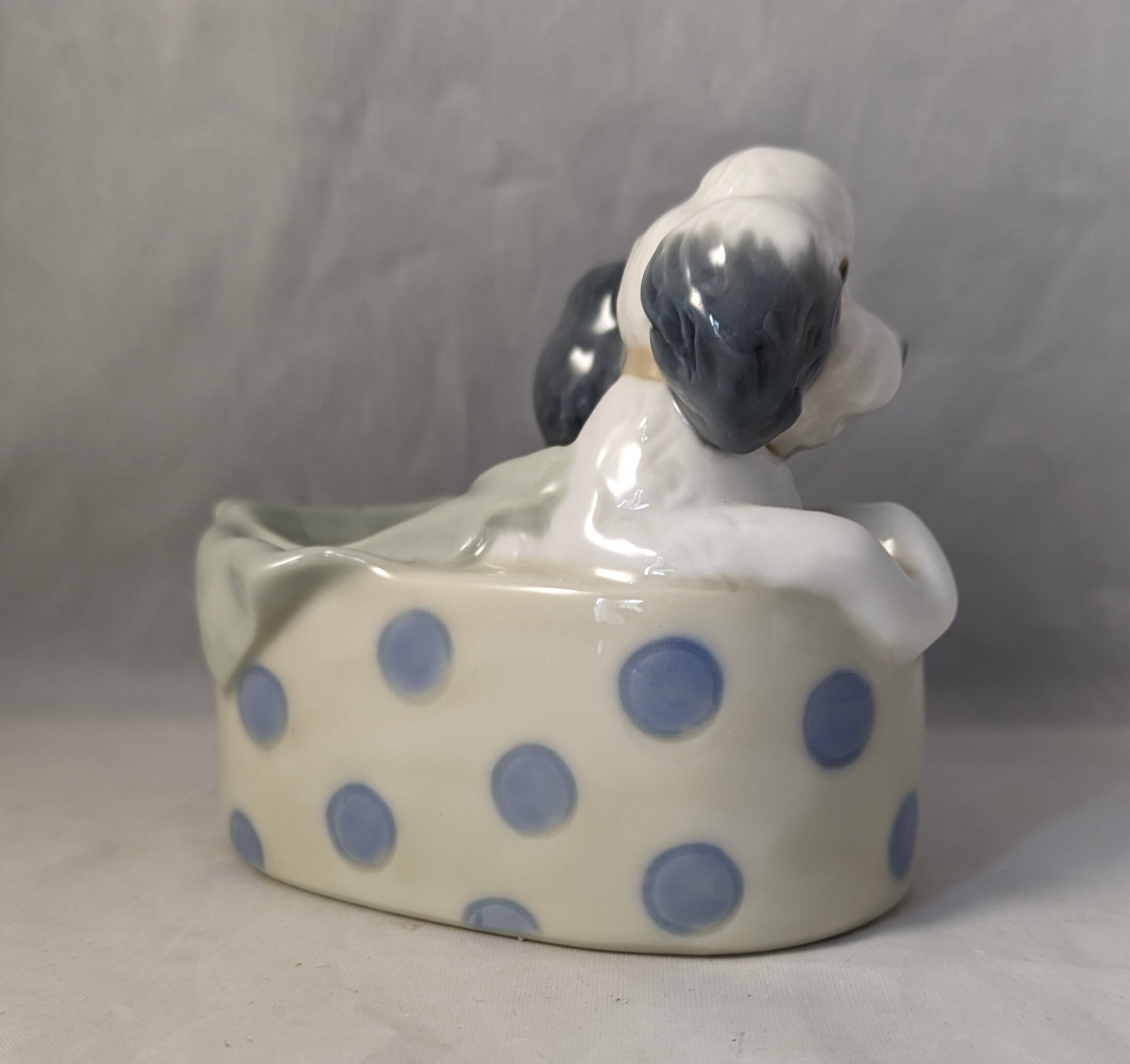 Vintage Collectable Lladro Nao Porcelain Ornament - Two Puppies in