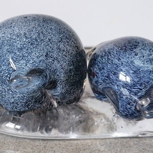 Studio Glass Badger And Cub Decorative Display Group