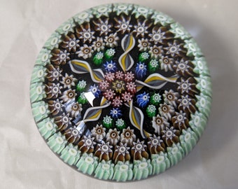 Collectable Vintage Perthshire Millefiori Glass Paperweight - PP124