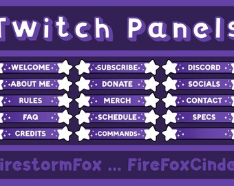 星空のTwitchパネル - バイオレット