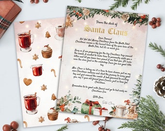 Editable Letter from Santa Claus - From The Desk Of Santa Claus - Santa Letter - Xmas Eve - North Pole - Instant - YOU PRINT