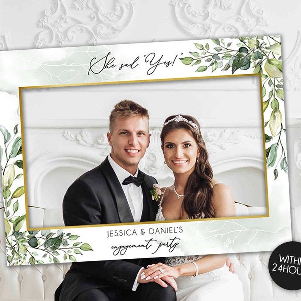 Engagement Photo Prop - Engagement photo booth frame - Photo Prop Frame - Wedding Photo Prop - Engagement decorations - Selfie Frame