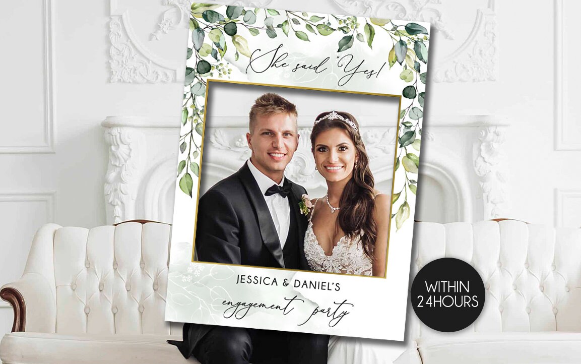 Engagement Photo Prop Engagement Photo Booth Frame Photo Etsy