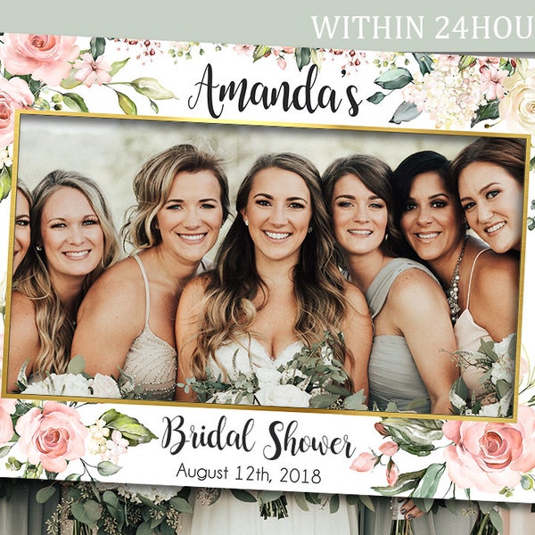 Bridal Shower Photo Prop - Wedding photo props - bridal shower - photo booth frame - Selfie Frame - Bridal Shower decoration - You Print