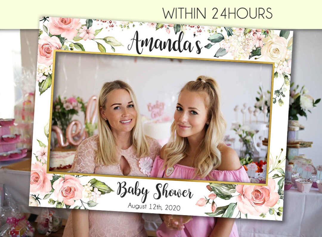 Baby Shower Photo Booth Frame Baby Shower Picture Frame Etsy