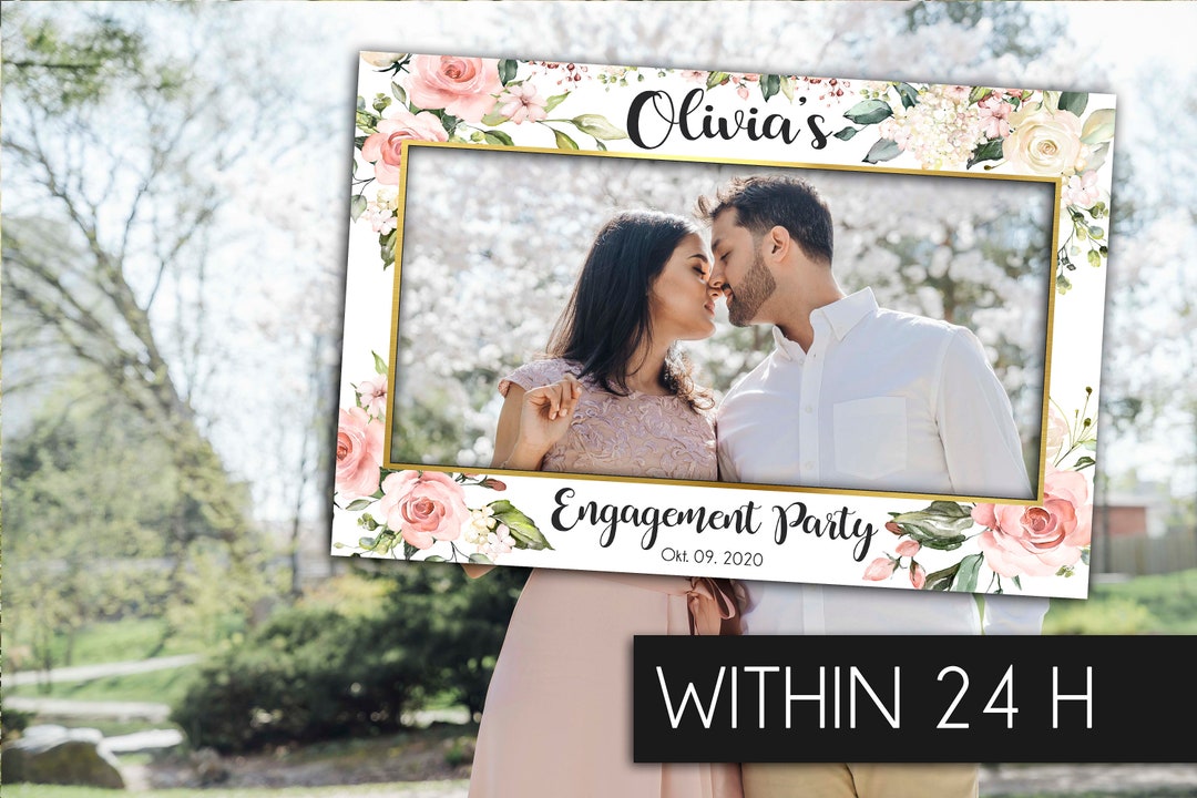 Engagement Photo Prop Engagement Photo Booth Frame Photo Etsy