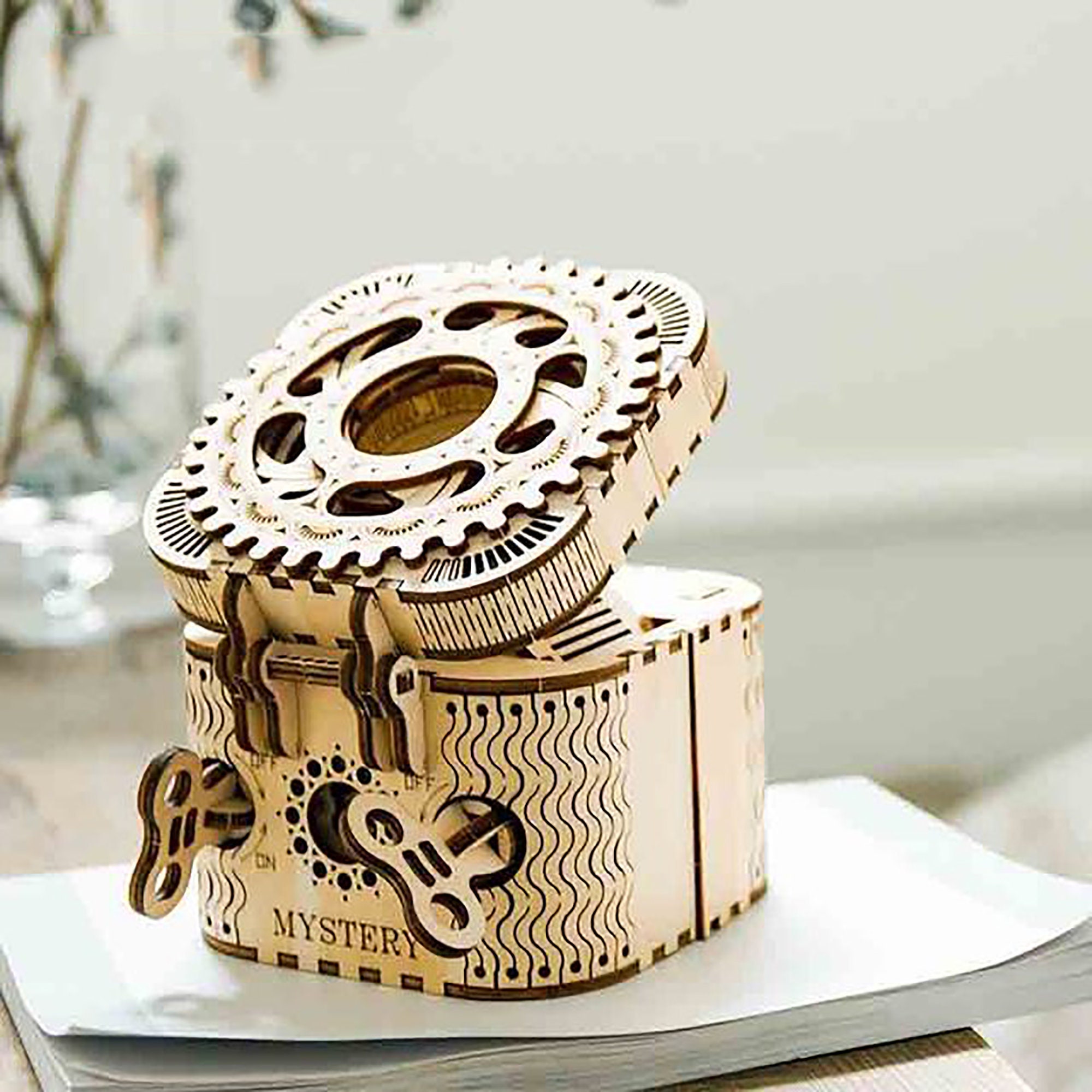 3D Wooden Treasure Box Puzzle Kit Model Building Kits Brain Etsy