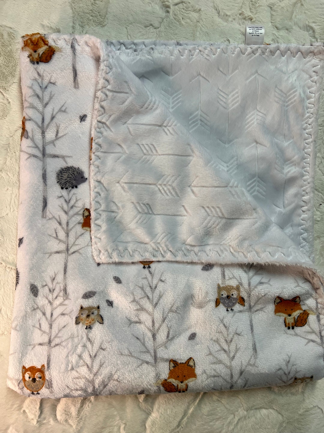 Treetop and White Embossed Arrows Swaddle Blanket 30x36 favorite for a