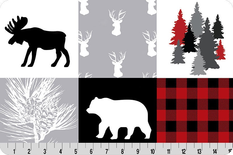 Cabin Quilt Cuddle® Scarlet by Shannon Fabrics 60 favorite for a